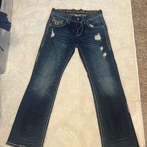 Mens rock revival jeans